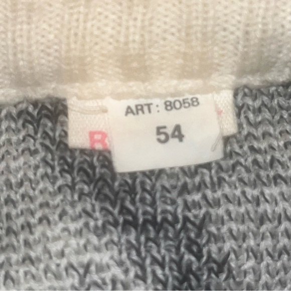 Vintage Raska Yugoslavia Handknit Wool Zip Cardigan Sweater Criss Cross XL - Picture 6 of 11